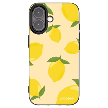 Picasee silikonowe czarne etui na Apple iPhone 16 - Limoncella