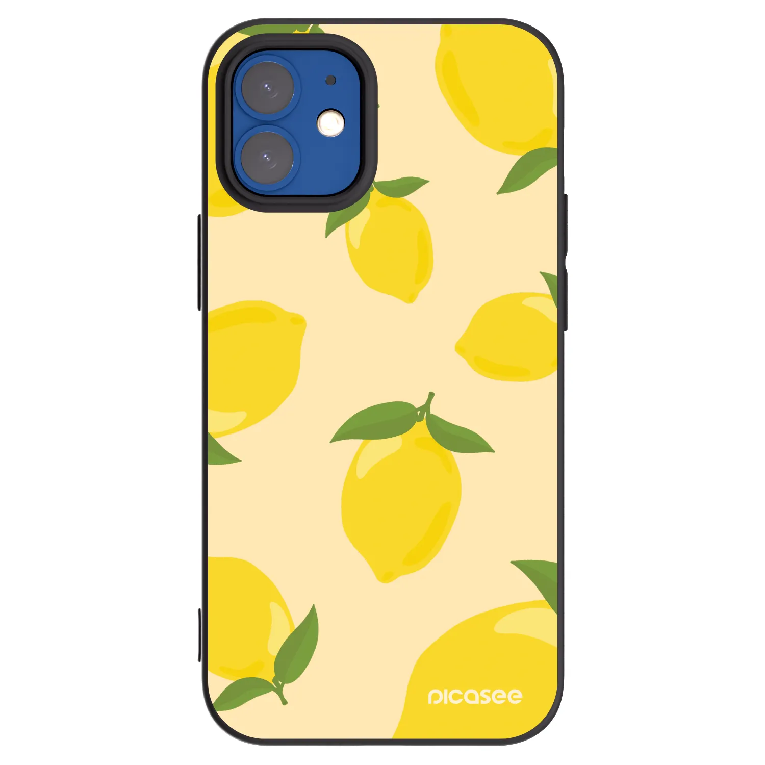 Picasee silikonowe czarne etui na Apple iPhone 12 mini - Limoncella