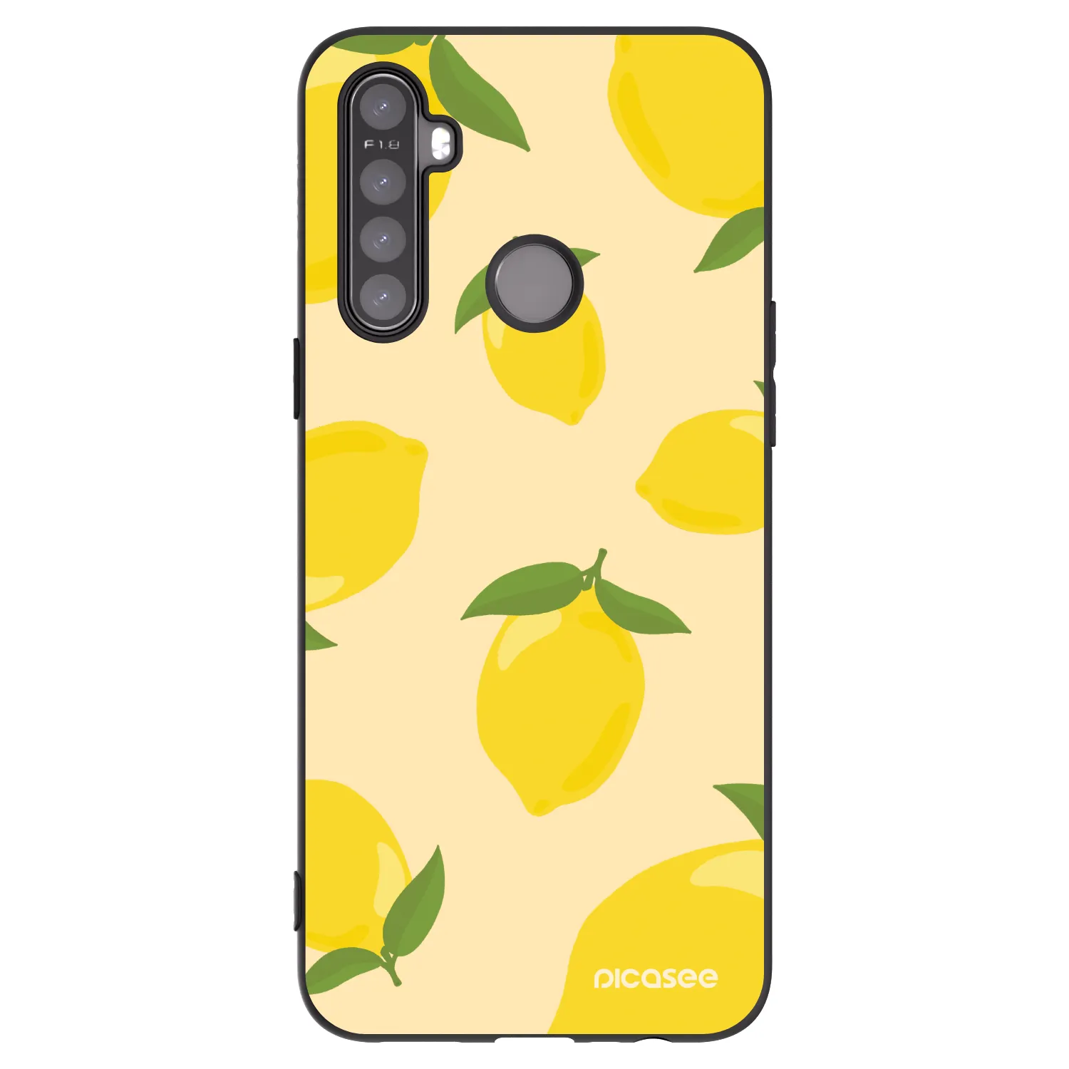 Picasee silikonowe czarne etui na Realme 5 - Limoncella