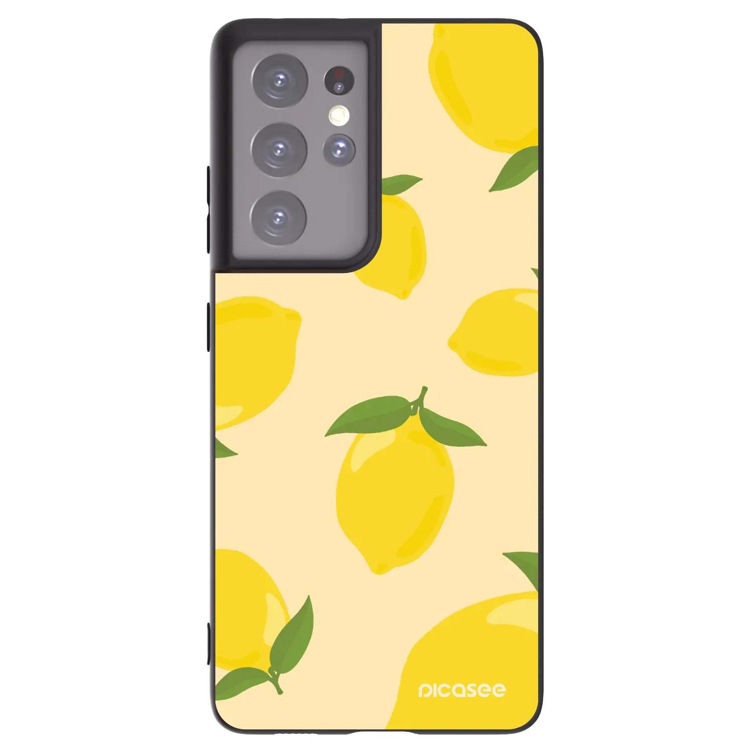 Picasee silikonowe czarne etui na Samsung Galaxy S21 Ultra 5G G998B - Limoncella