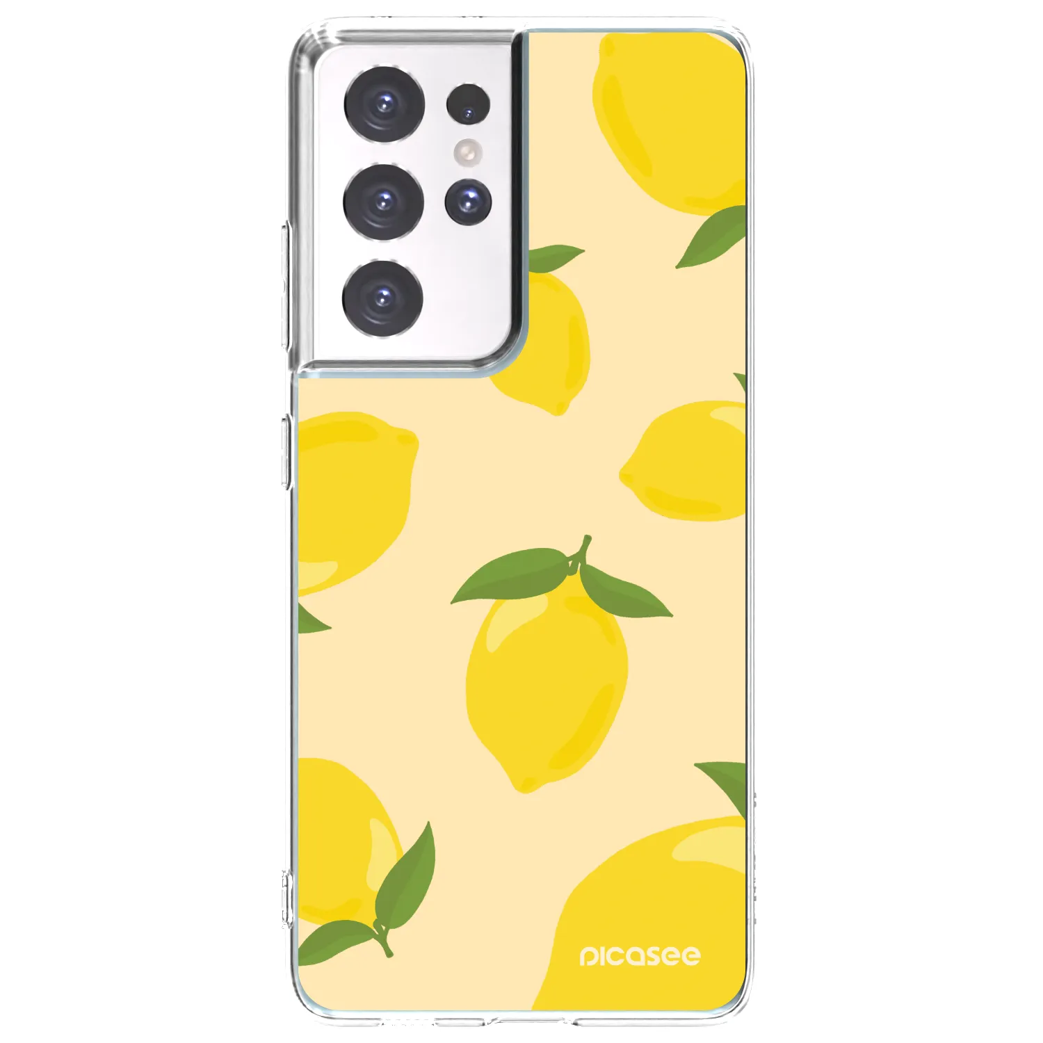 Picasee silikonowe przeźroczyste etui na Samsung Galaxy S21 Ultra 5G G998B - Limoncella