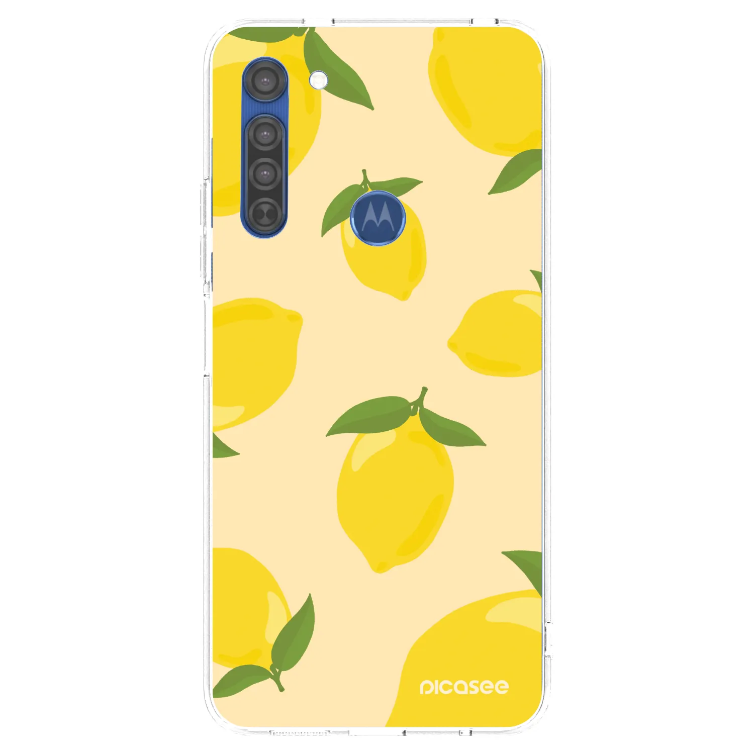 Picasee silikonowe przeźroczyste etui na Motorola Moto G8 - Limoncella
