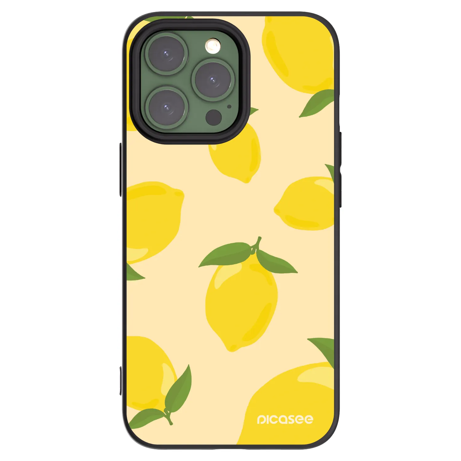 Picasee silikonowe czarne etui na Apple iPhone 13 Pro - Limoncella