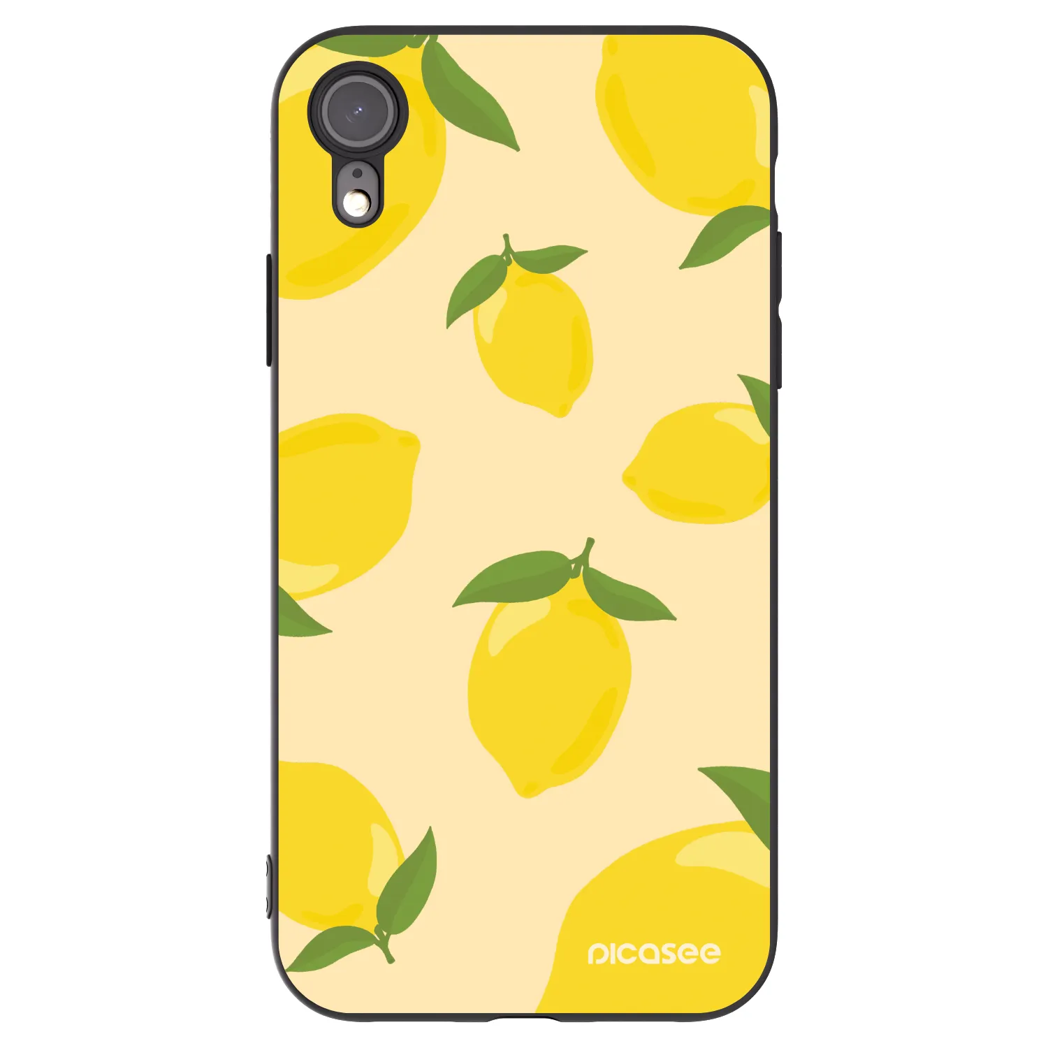 Picasee silikonowe czarne etui na Apple iPhone XR - Limoncella