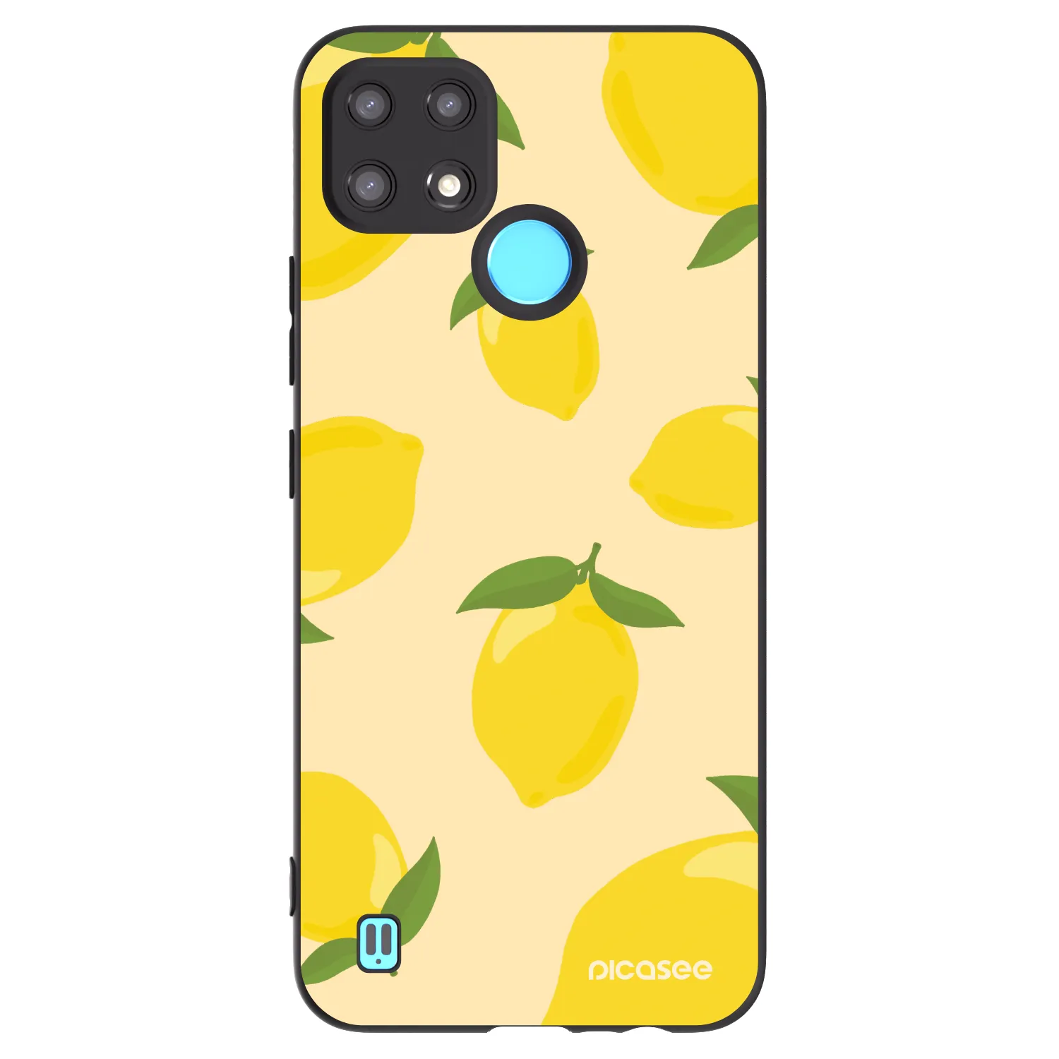 Picasee silikonowe czarne etui na Realme C21 - Limoncella