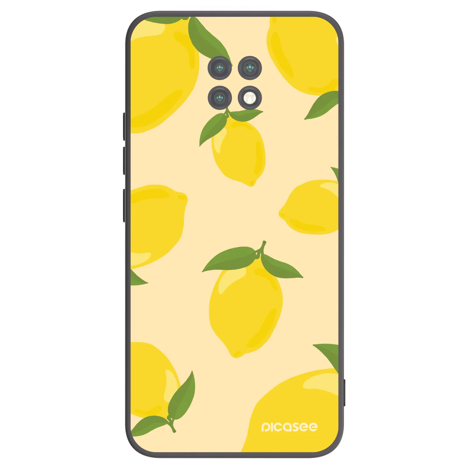 Picasee silikonowe czarne etui na Xiaomi Redmi Note 9T - Limoncella