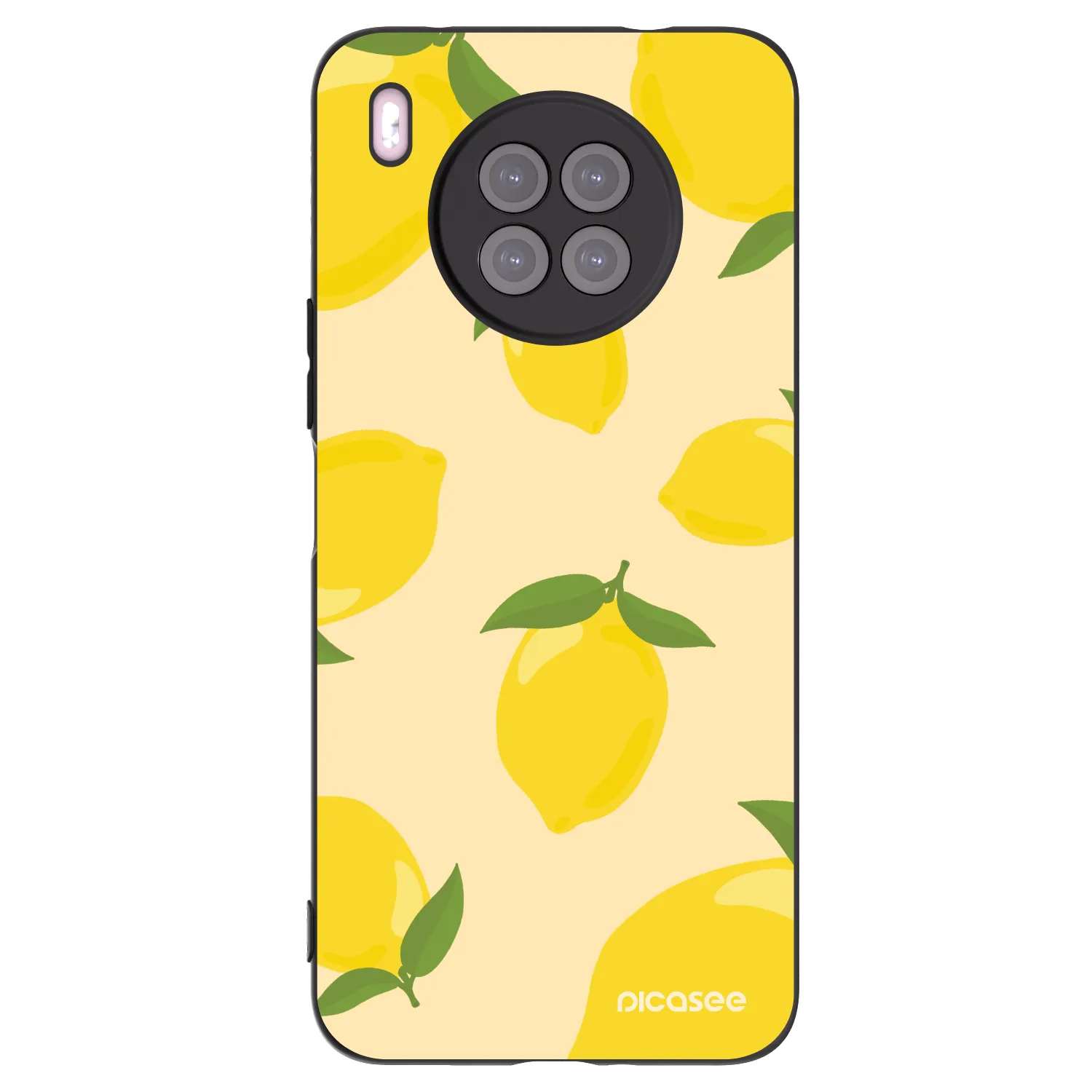 Picasee silikonowe czarne etui na Huawei Nova 8i - Limoncella