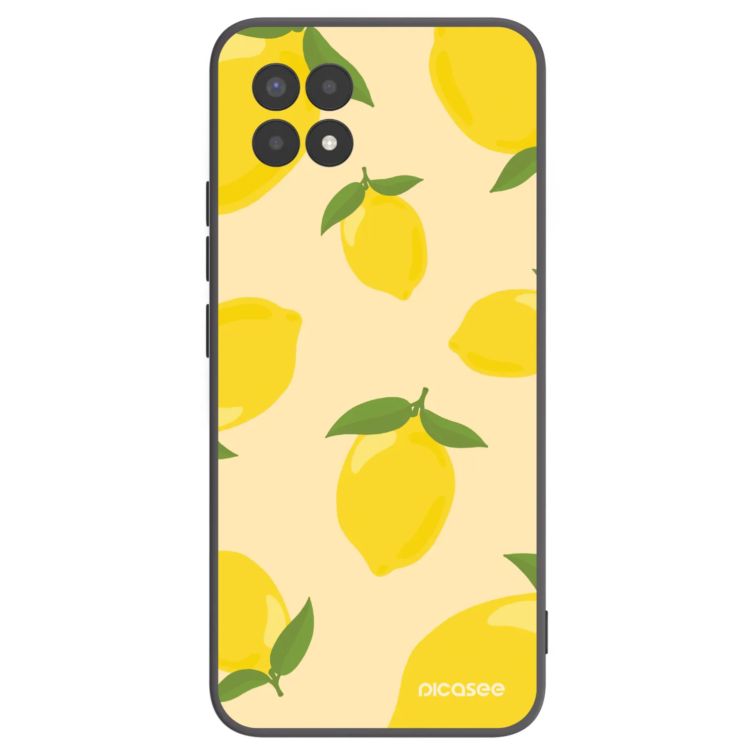 Picasee silikonowe czarne etui na Realme 8i - Limoncella