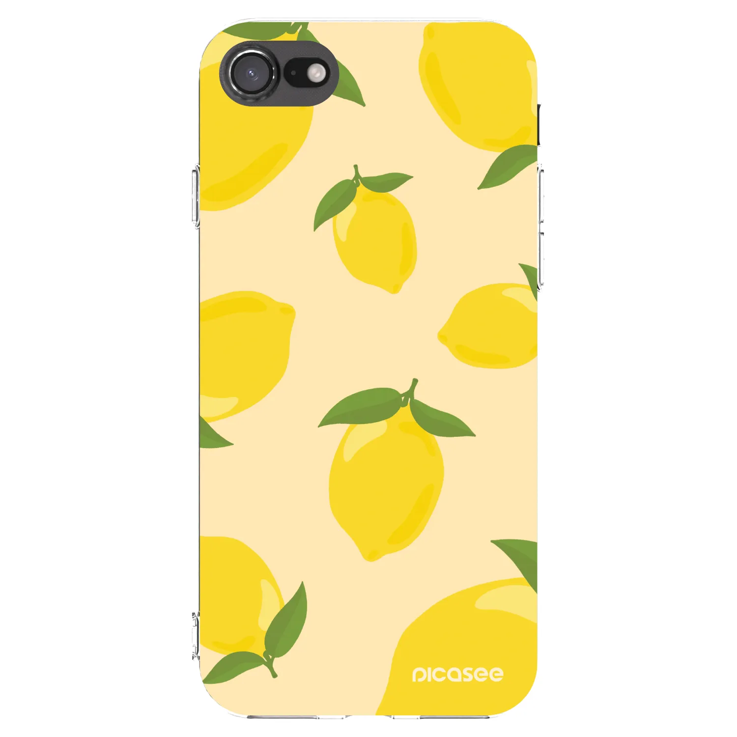 Picasee silikonowe przeźroczyste etui na Apple iPhone SE 2022 - Limoncella