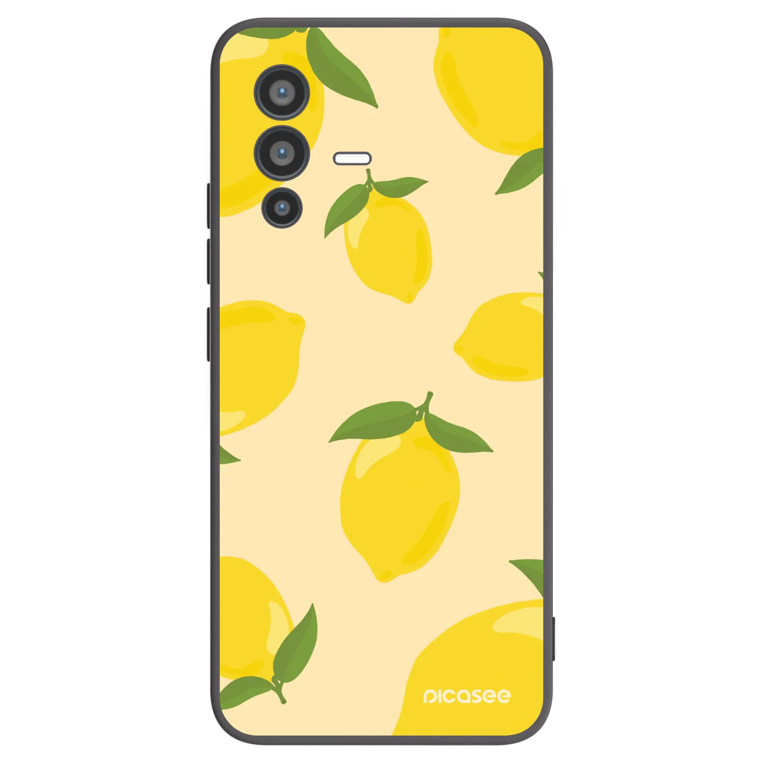 Picasee silikonowe czarne etui na Vivo V23 5G - Limoncella