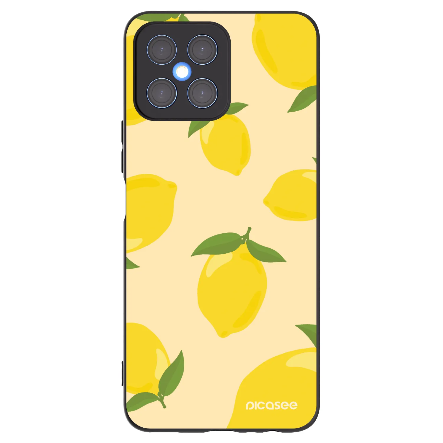 Picasee silikonowe czarne etui na Honor X8 4G - Limoncella
