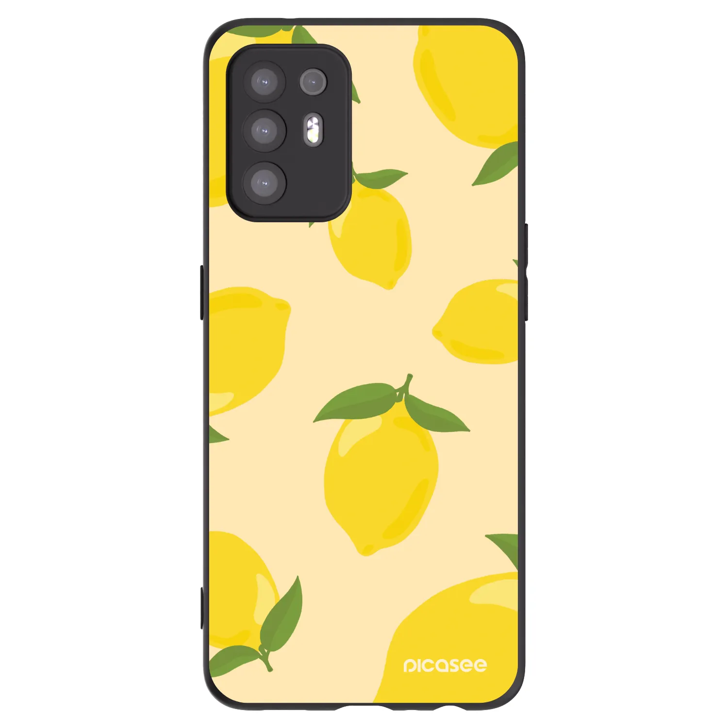 Picasee silikonowe czarne etui na OPPO A94 5G - Limoncella