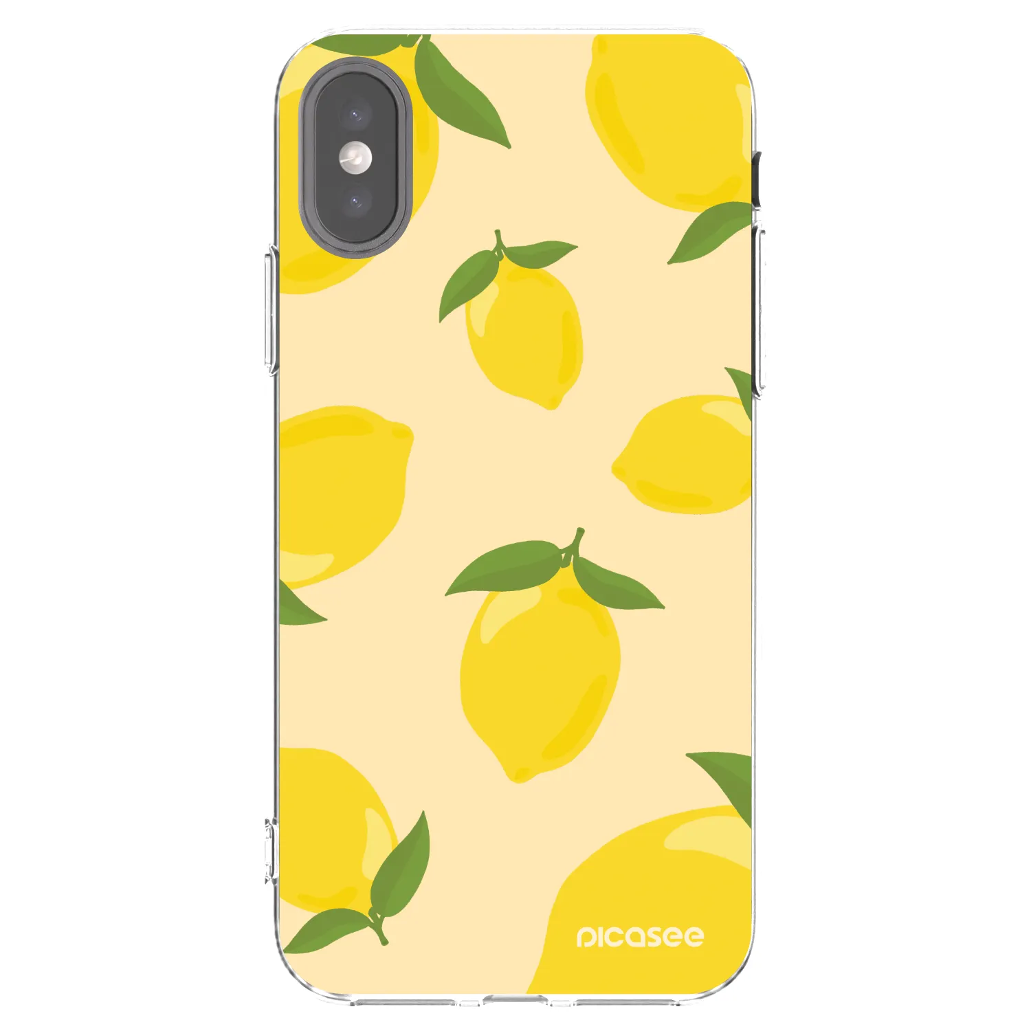 Picasee silikonowe przeźroczyste etui na Apple iPhone X/XS - Limoncella