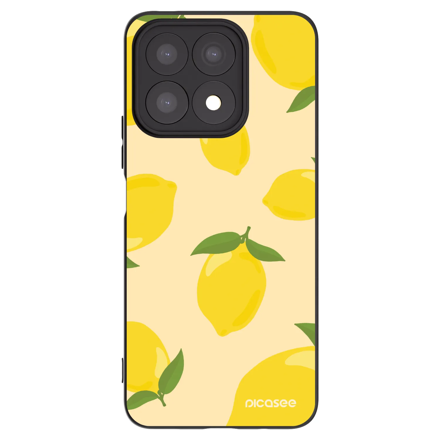 Picasee silikonowe czarne etui na Honor X8a - Limoncella
