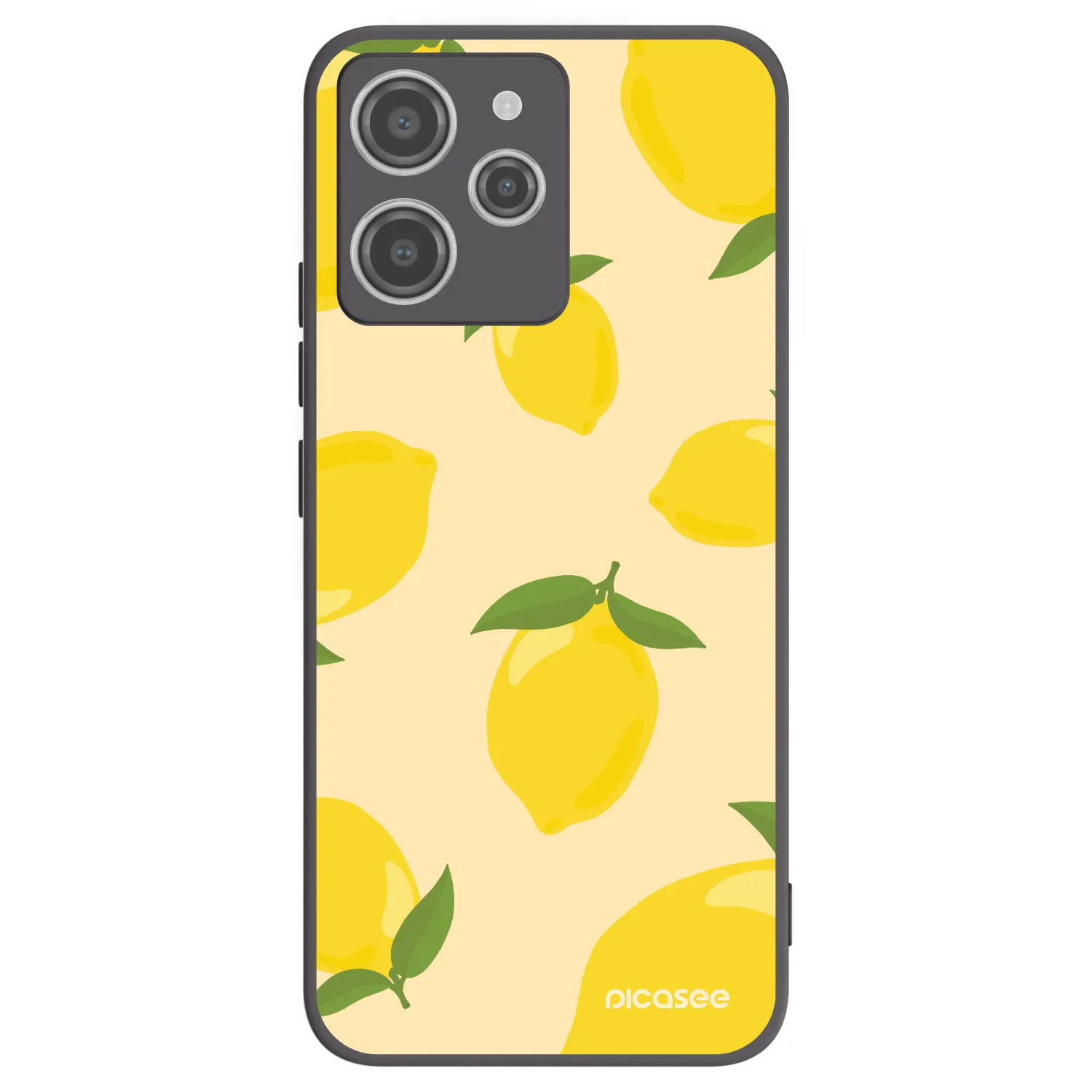Picasee silikonowe czarne etui na Xiaomi Redmi 12 4G - Limoncella