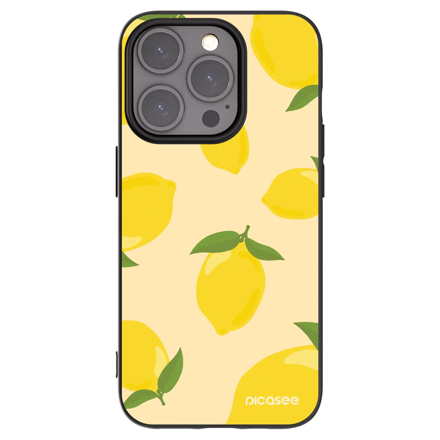 Picasee silikonowe czarne etui na Apple iPhone 15 Pro - Limoncella