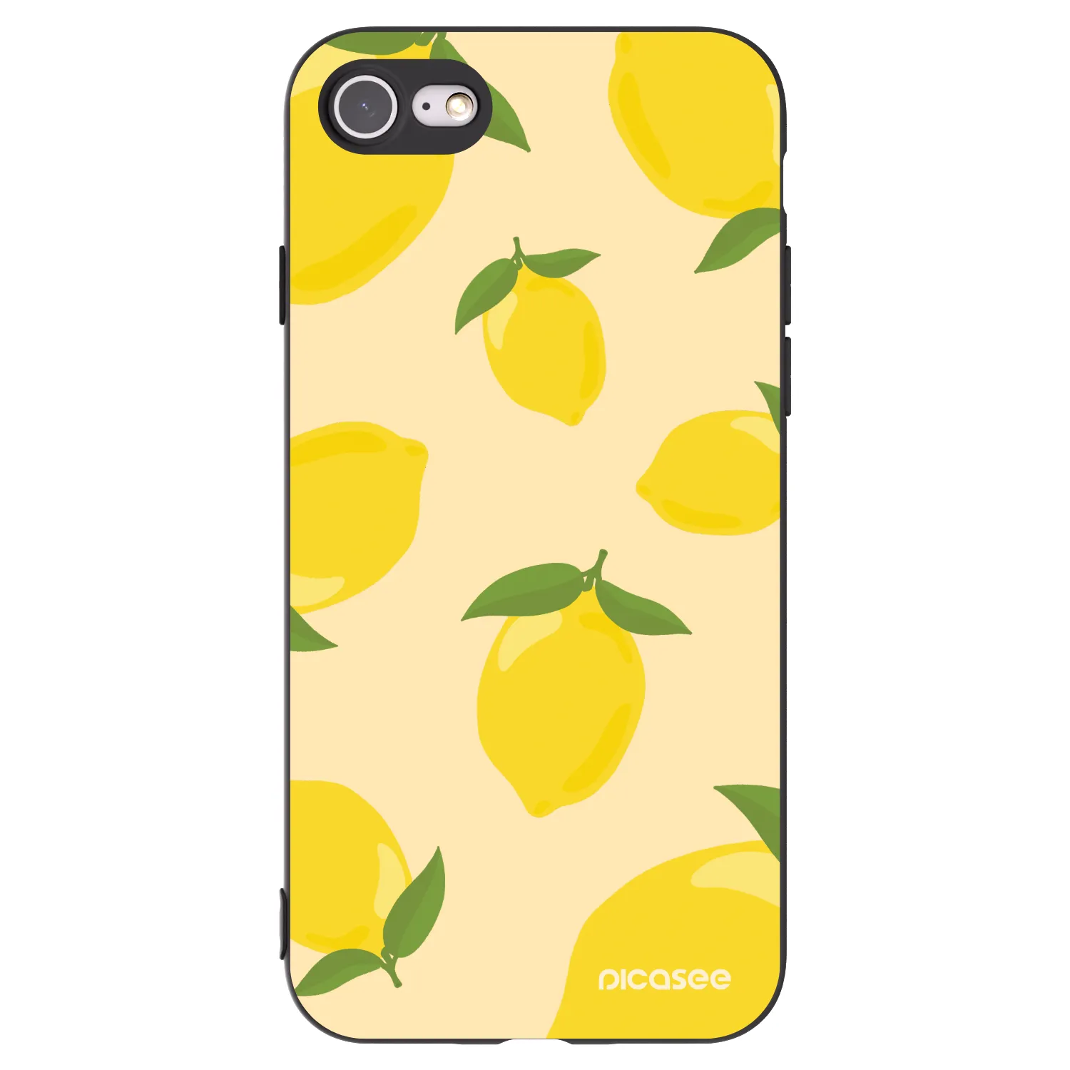 Picasee silikonowe czarne etui na Apple iPhone 8 - Limoncella
