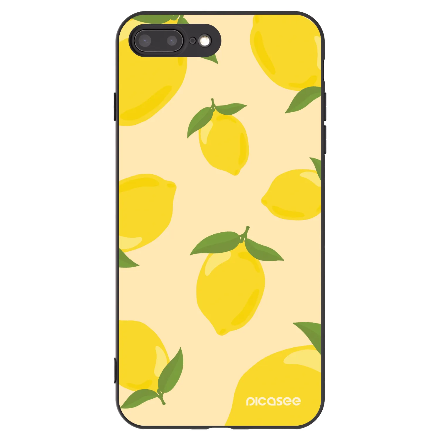 Picasee silikonowe czarne etui na Apple iPhone 8 Plus - Limoncella