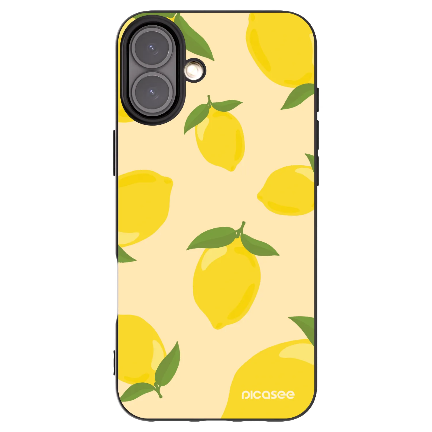 Picasee silikonowe czarne etui na Apple iPhone 16 Plus - Limoncella