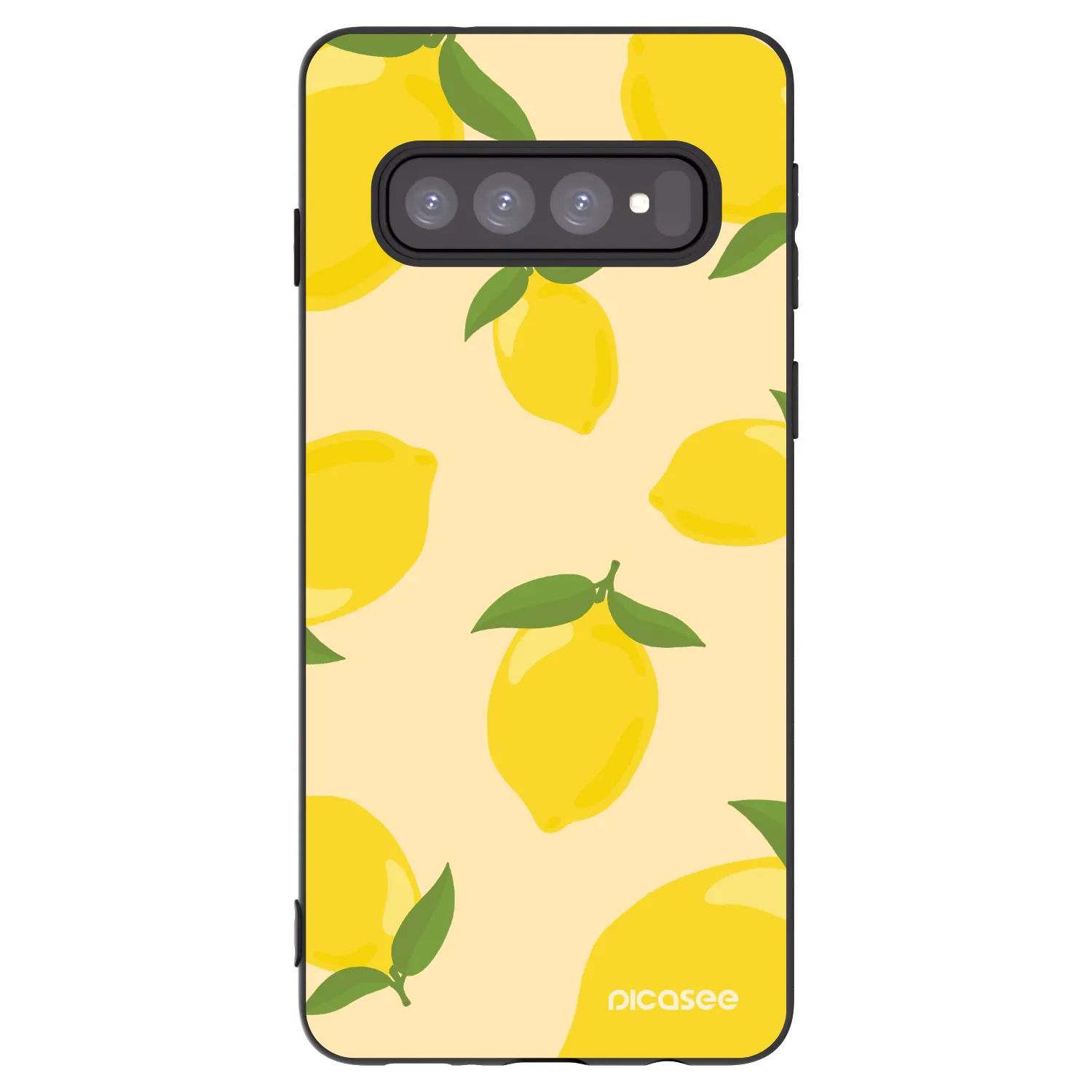 Picasee silikonowe czarne etui na Samsung Galaxy S10 G973 - Limoncella