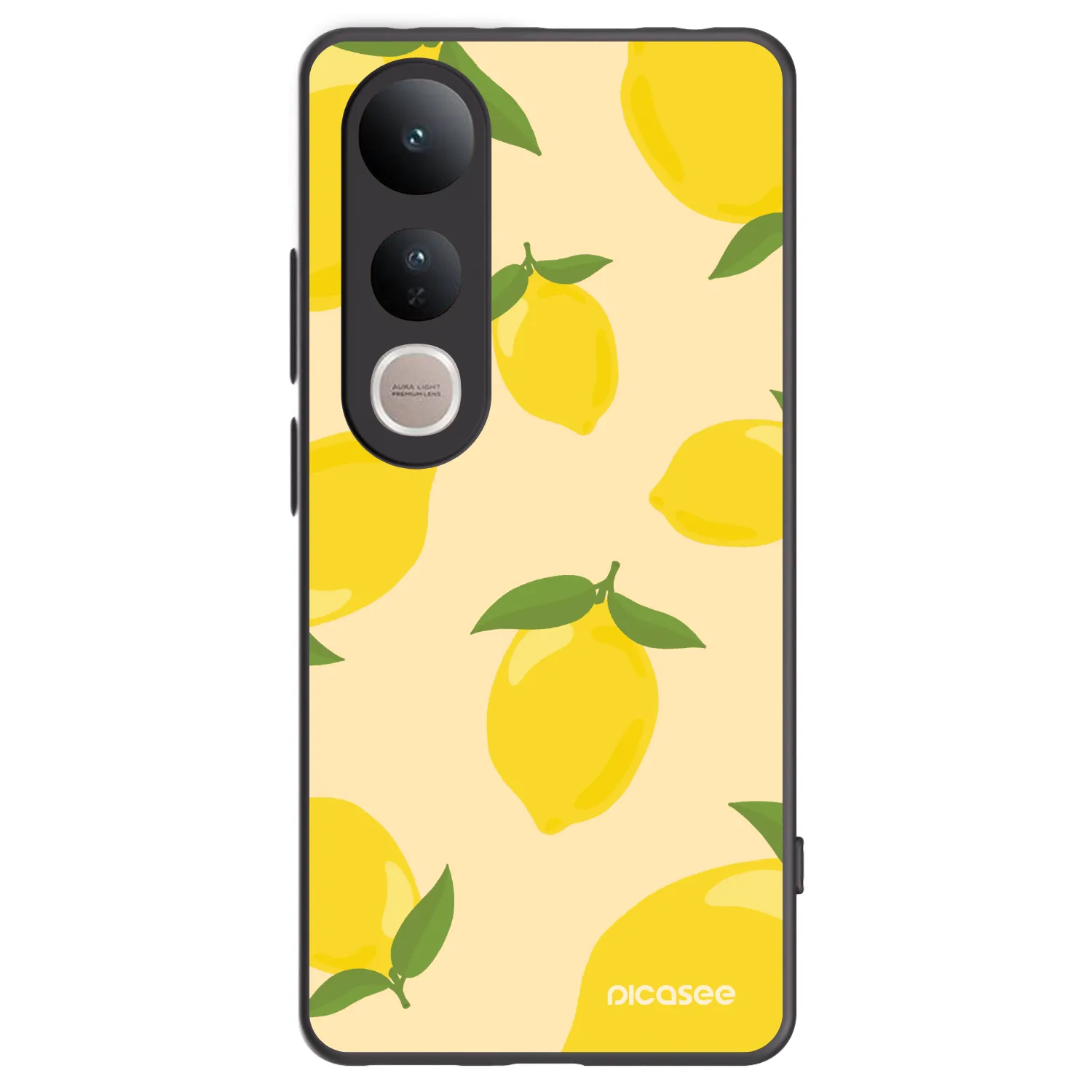 Picasee silikonowe czarne etui na Vivo V50 Lite 5G - Limoncella