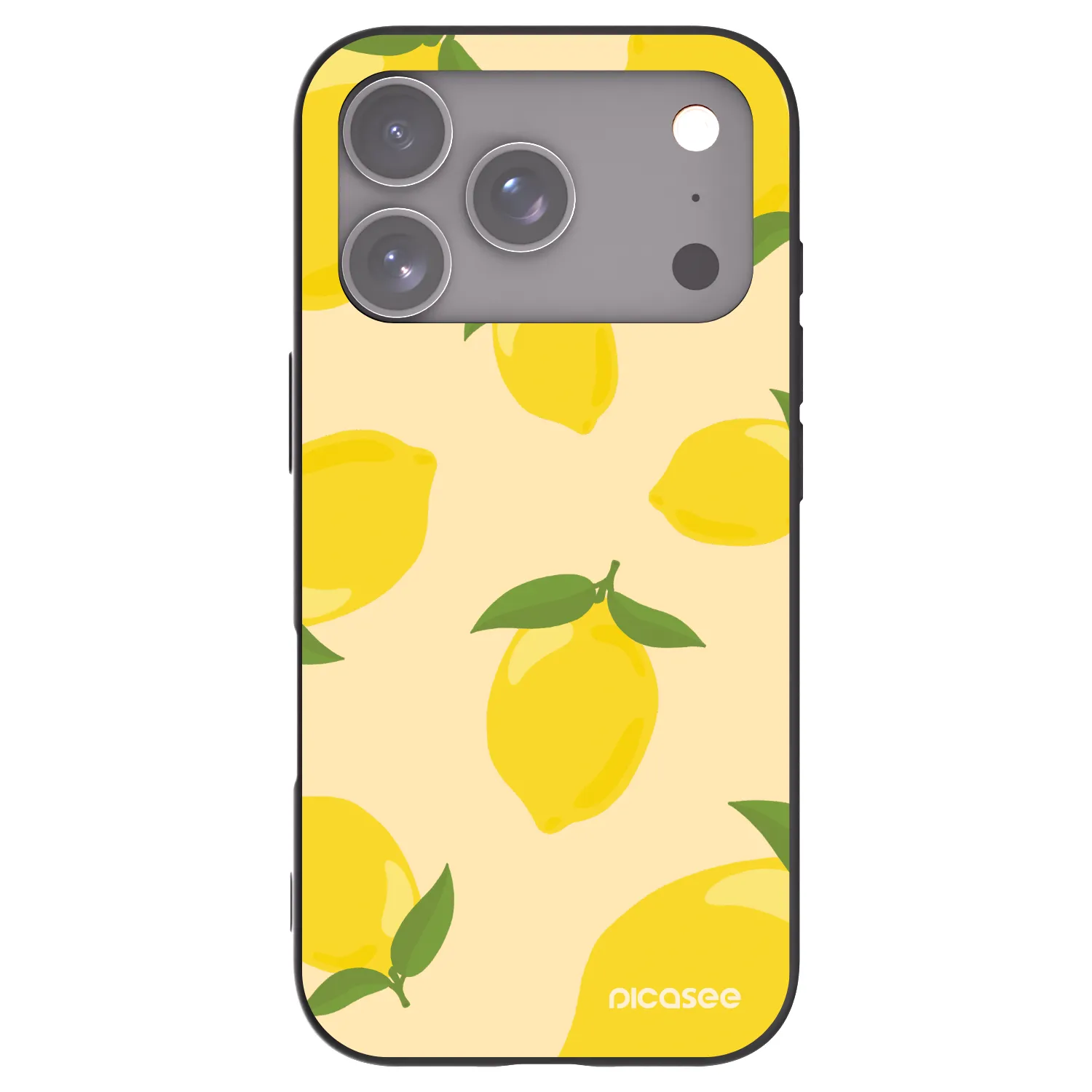 Picasee silikonowe czarne etui na Apple iPhone 17 Pro - Limoncella