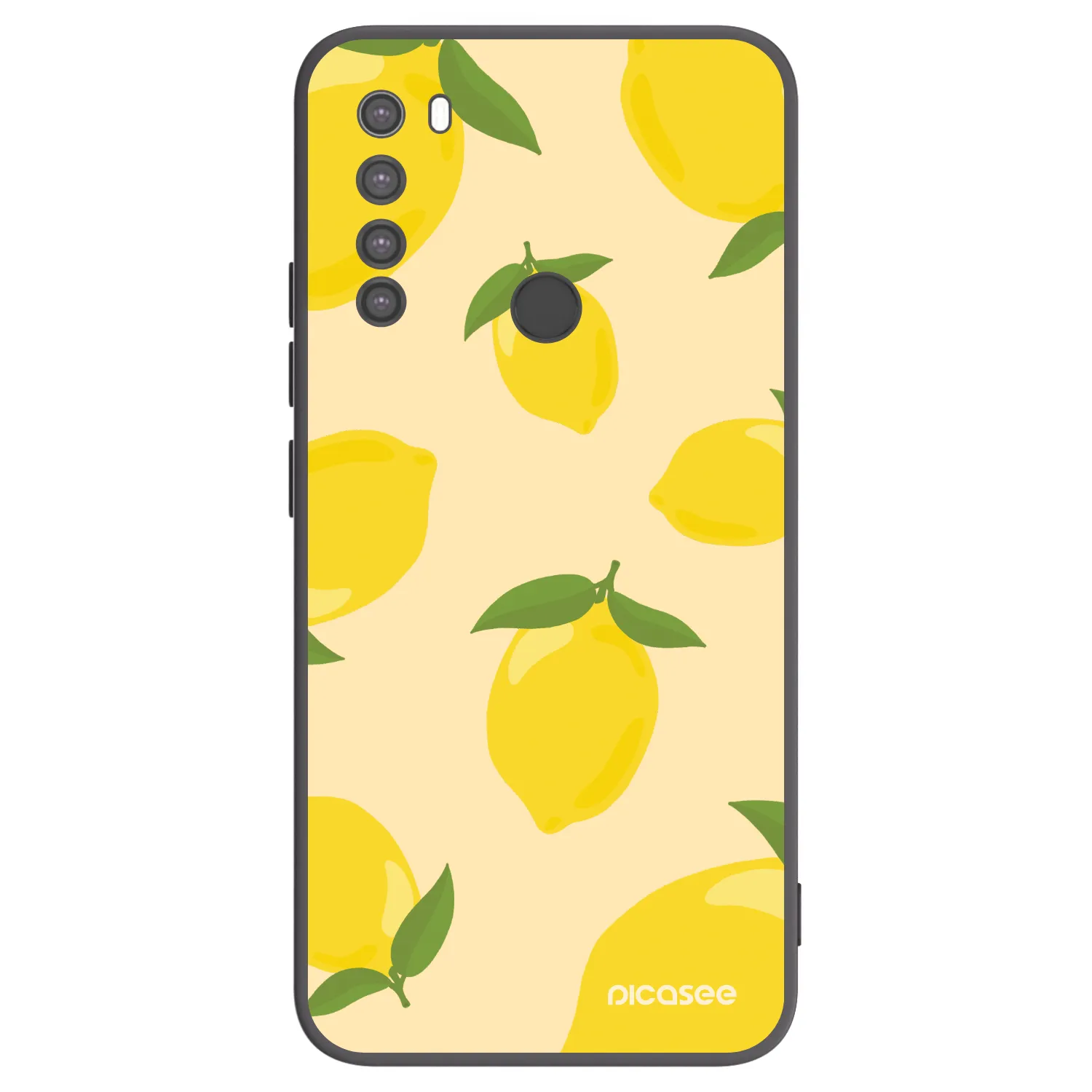 Picasee silikonowe czarne etui na Xiaomi Redmi Note 8 - Limoncella