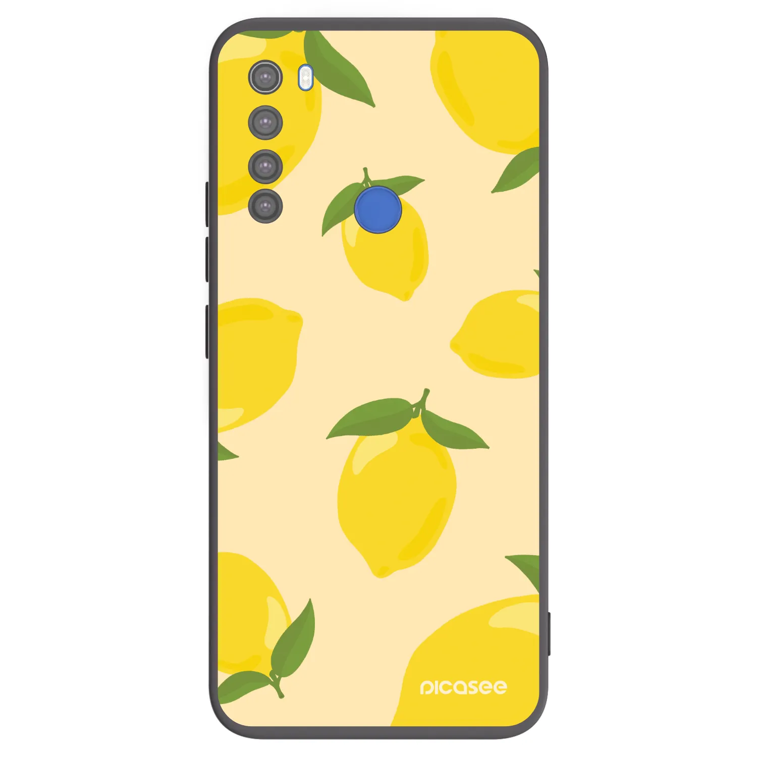Picasee silikonowe czarne etui na Xiaomi Redmi Note 8T - Limoncella