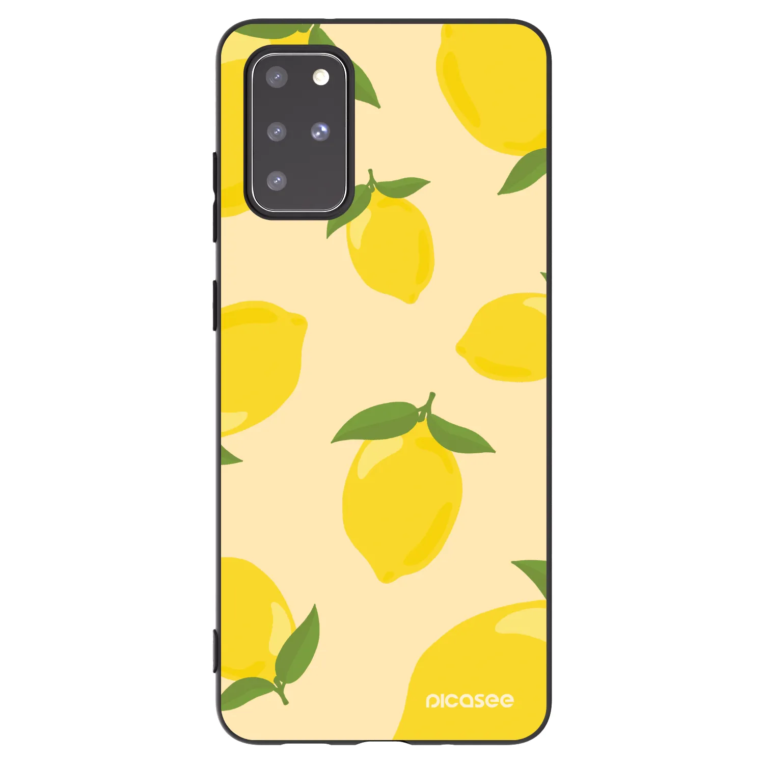 Picasee silikonowe czarne etui na Samsung Galaxy S20+ G985F - Limoncella