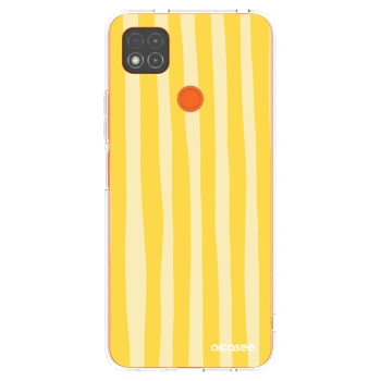 Picasee silikonowe przeźroczyste etui na Xiaomi Redmi 9C - Lines lemon