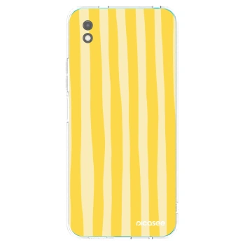 Picasee silikonowe czarne etui na Xiaomi Redmi 9A - Lines lemon