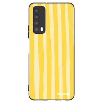 Picasee silikonowe czarne etui na Huawei P Smart 2021 - Lines lemon