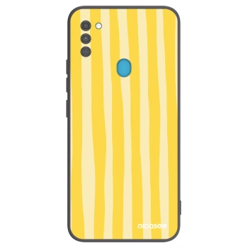 Etui na Samsung Galaxy M11 - Lines lemon