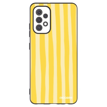 Picasee silikonowe czarne etui na Samsung Galaxy A32 5G A326B - Lines lemon