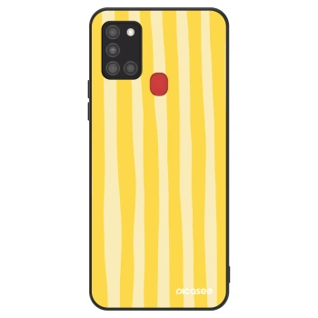 Etui na Samsung Galaxy A21s - Lines lemon