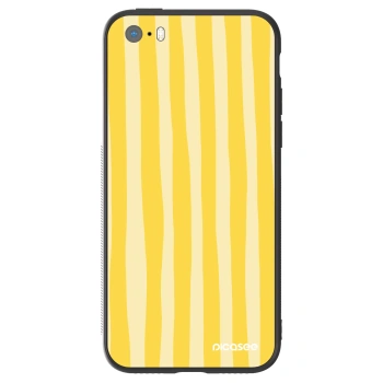 Etui na Apple iPhone 5/5S/SE - Lines lemon