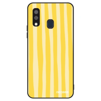 Etui na Samsung Galaxy A40 A405F - Lines lemon