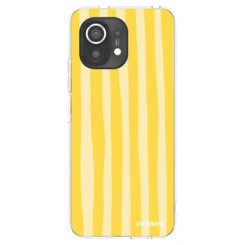 Picasee silikonowe przeźroczyste etui na Xiaomi Mi 11 - Lines lemon