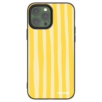 Picasee silikonowe czarne etui na Apple iPhone 13 Pro Max - Lines lemon