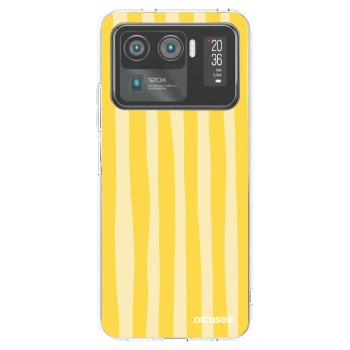 Picasee silikonowe przeźroczyste etui na Xiaomi Mi 11 Ultra - Lines lemon