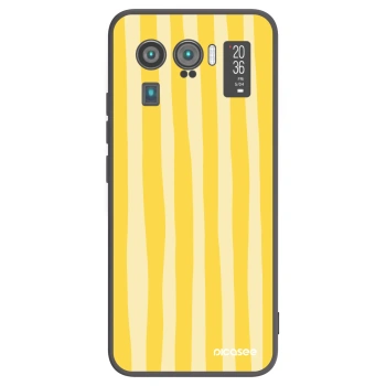 Picasee silikonowe czarne etui na Xiaomi Mi 11 Ultra - Lines lemon
