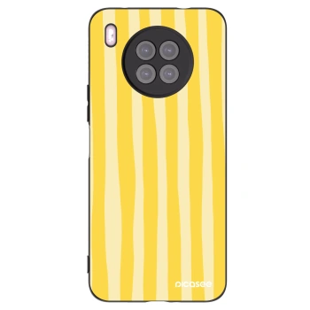 Picasee silikonowe czarne etui na Huawei Nova 8i - Lines lemon