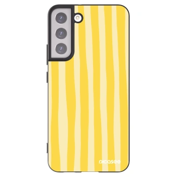 Picasee silikonowe czarne etui na Samsung Galaxy S22+ 5G - Lines lemon