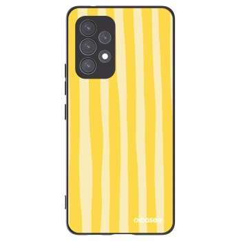 Picasee silikonowe czarne etui na Samsung Galaxy A53 5G A536 - Lines lemon