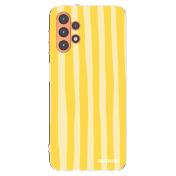 Picasee silikonowe przeźroczyste etui na Samsung Galaxy A13 4G A135 - Lines lemon
