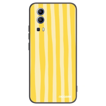Picasee silikonowe czarne etui na Vivo Y52 5G - Lines lemon