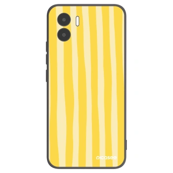 Picasee silikonowe czarne etui na Xiaomi Redmi A1 - Lines lemon