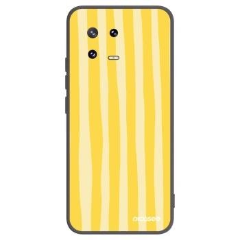 Picasee silikonowe czarne etui na Xiaomi 13 Pro - Lines lemon