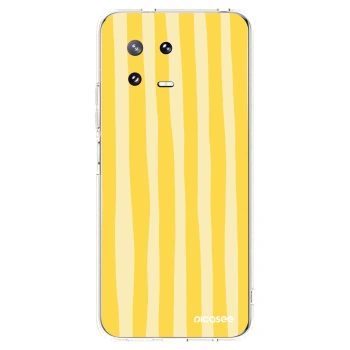 Picasee silikonowe przeźroczyste etui na Xiaomi 13 Pro - Lines lemon