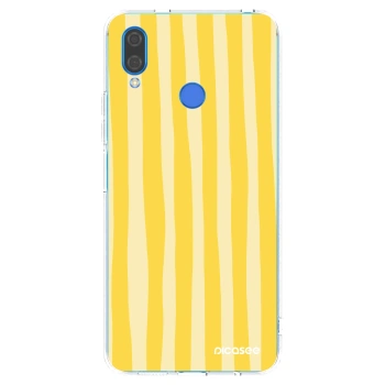 Picasee silikonowe przeźroczyste etui na Huawei Nova 3i - Lines lemon